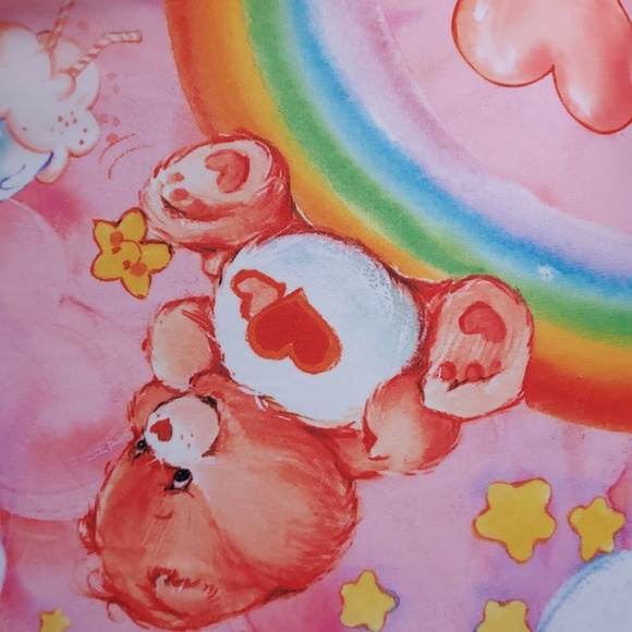 Iron Fist x Care Bears Pastel Pink Rainbow Sheer Open Back Long Sleeve Top L - Picture 5 of 8